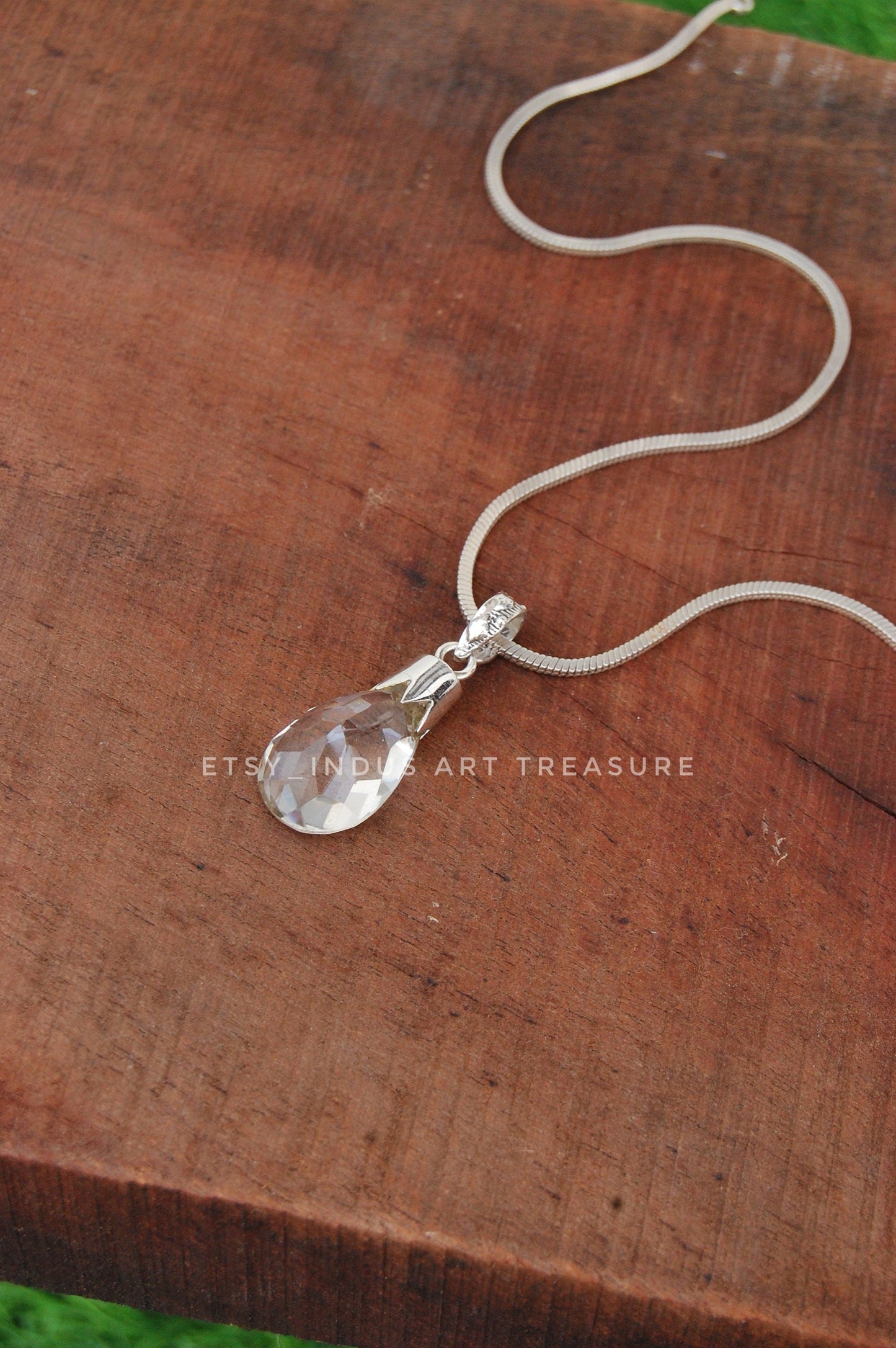 Quartz Marquise Cut Pendant