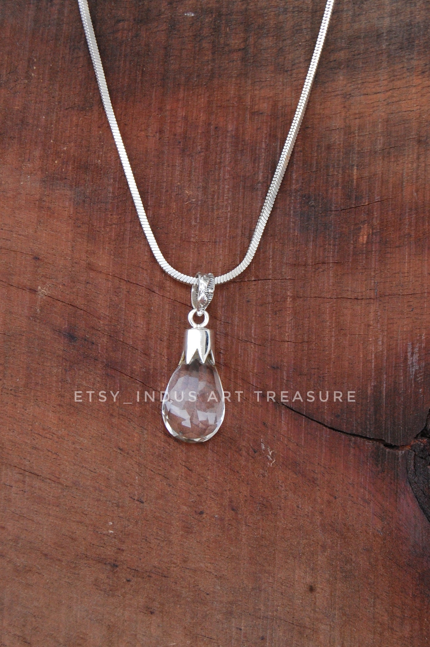 Quartz Marquise Cut Pendant
