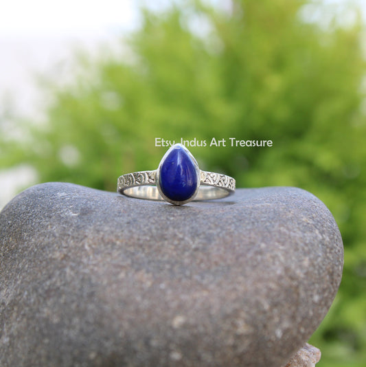 Lapis Lazuli Boho Ring