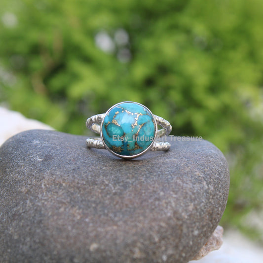 Copper Turquoise Dedicated Ring,