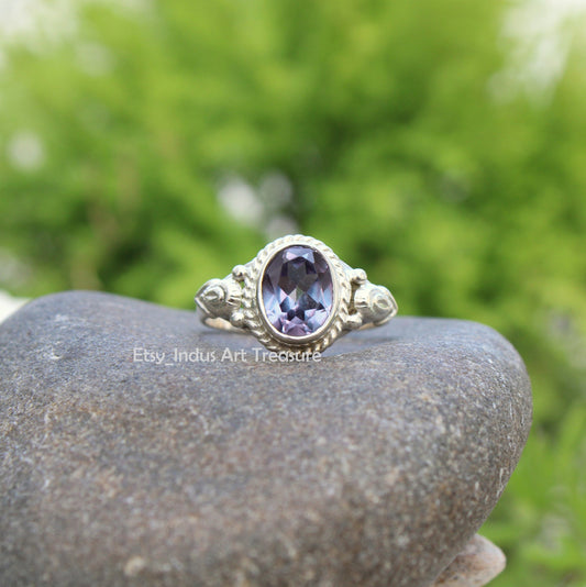 Blue Iolite Boho Ring