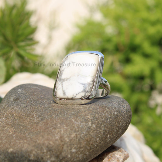 Howlite Statement Ring