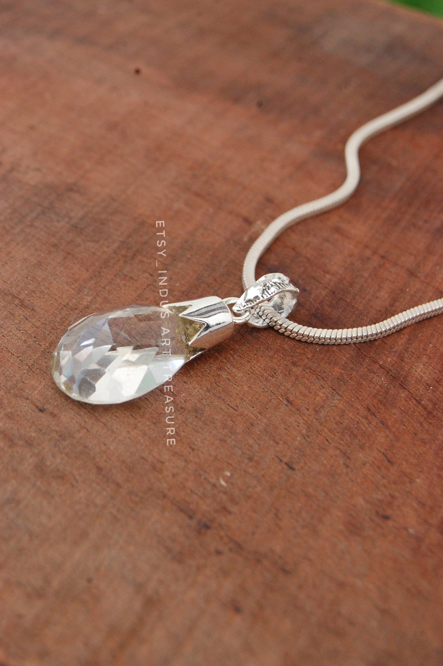 Quartz Marquise Cut Pendant