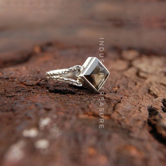 Smoky Quartz Boho Ring