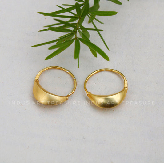 18k Gold Plated Chunky Gold Hoop Earrings
