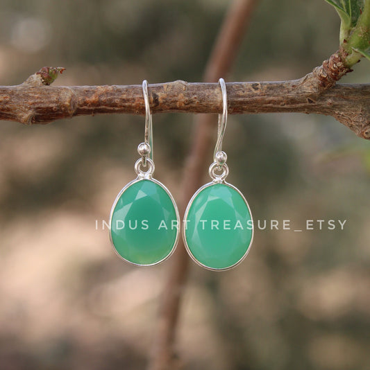 Chrysoprase Drop Earrings