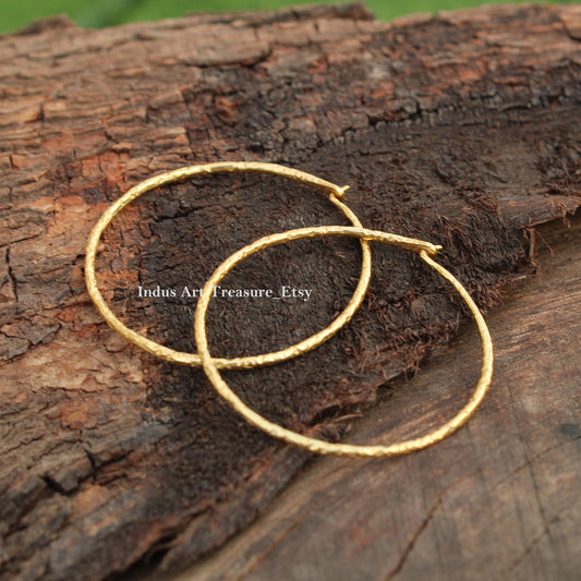 18k Gold Hoop Earrings, Golden Hoops, Chunky Gold Hoops for Women, Gift Jewelry, Big Hoops, Modern, Statement,  Dainty Hoop Earrings