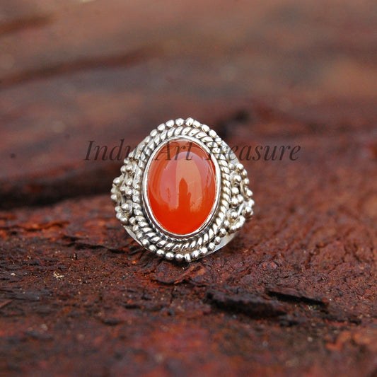 Orange Carnelian Ring