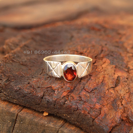 Garnet Boho Ring,