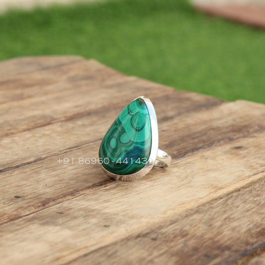 Malachite Statement Ring