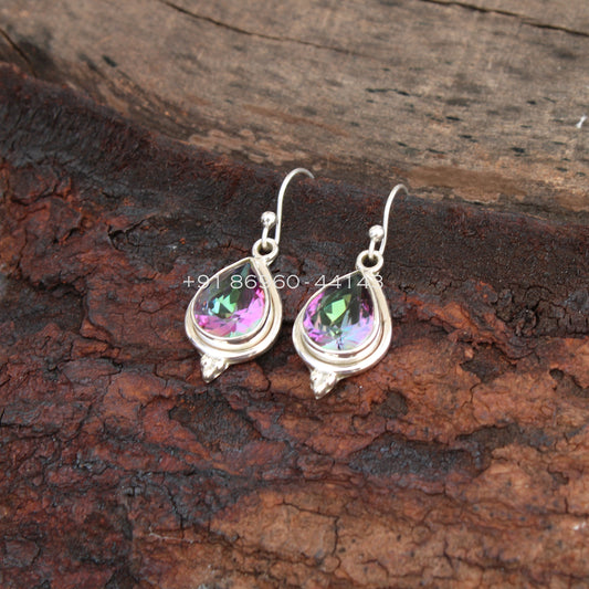 Mystic Topaz Teardrop Earrings