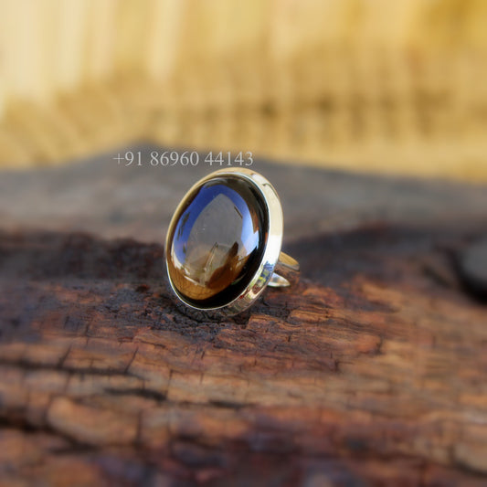 Smoky Quartz Unisex Ring